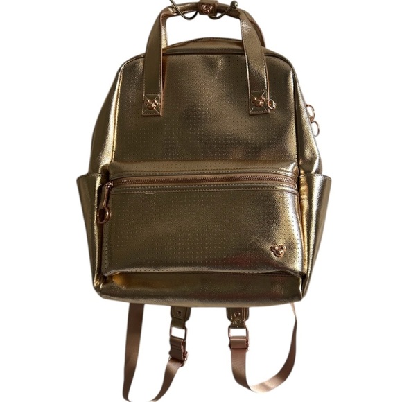 NWOT Mickey Mouse Icon Flair Rose Gold Backpack - Picture 4 of 11